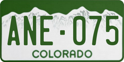 CO license plate ANE075