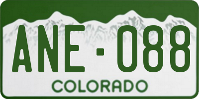 CO license plate ANE088