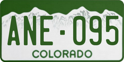 CO license plate ANE095