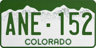CO license plate ANE152