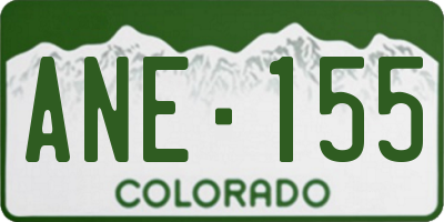 CO license plate ANE155