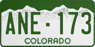 CO license plate ANE173