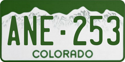 CO license plate ANE253
