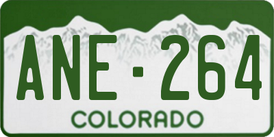 CO license plate ANE264