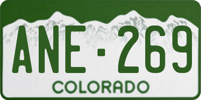CO license plate ANE269