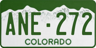 CO license plate ANE272
