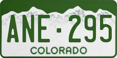 CO license plate ANE295