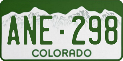 CO license plate ANE298