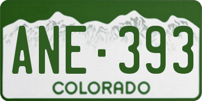 CO license plate ANE393