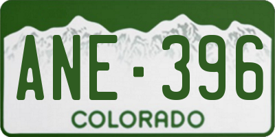 CO license plate ANE396