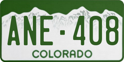 CO license plate ANE408