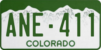 CO license plate ANE411