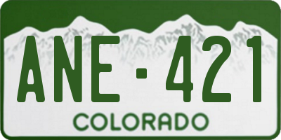 CO license plate ANE421