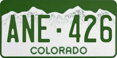 CO license plate ANE426