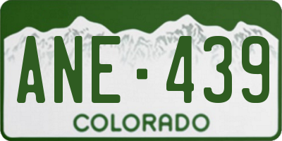 CO license plate ANE439