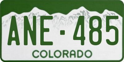 CO license plate ANE485