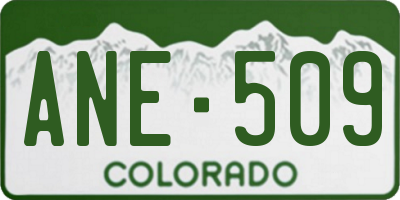 CO license plate ANE509