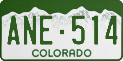 CO license plate ANE514