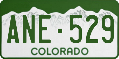 CO license plate ANE529