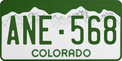 CO license plate ANE568