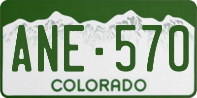 CO license plate ANE570