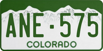 CO license plate ANE575