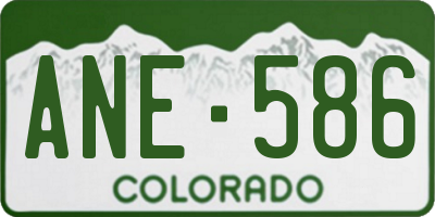 CO license plate ANE586