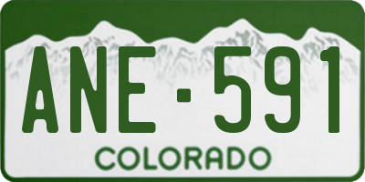CO license plate ANE591
