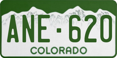 CO license plate ANE620