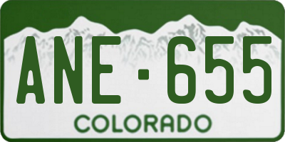 CO license plate ANE655