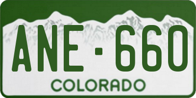 CO license plate ANE660
