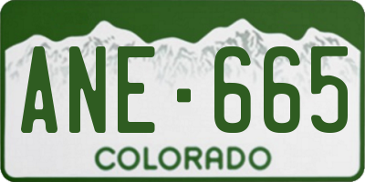 CO license plate ANE665