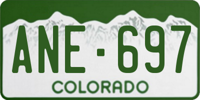 CO license plate ANE697