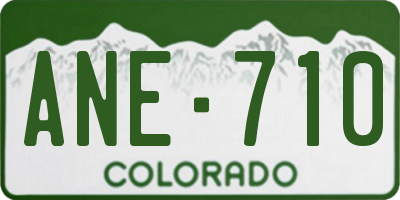 CO license plate ANE710