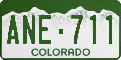 CO license plate ANE711