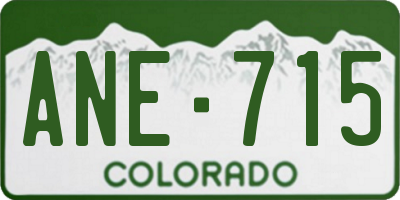 CO license plate ANE715