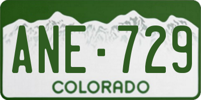 CO license plate ANE729