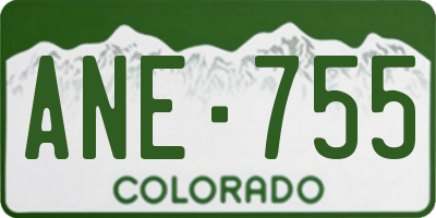 CO license plate ANE755