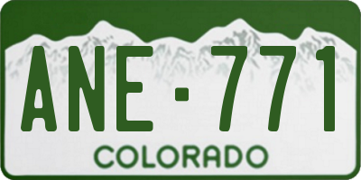 CO license plate ANE771