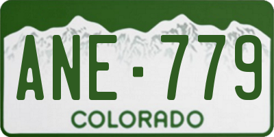 CO license plate ANE779