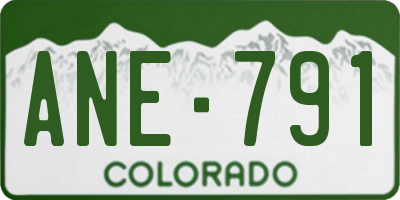 CO license plate ANE791