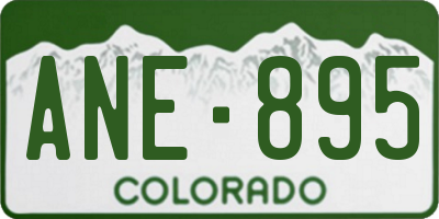 CO license plate ANE895