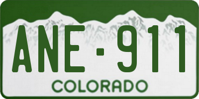 CO license plate ANE911