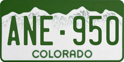 CO license plate ANE950