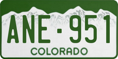 CO license plate ANE951