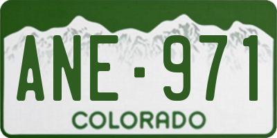CO license plate ANE971