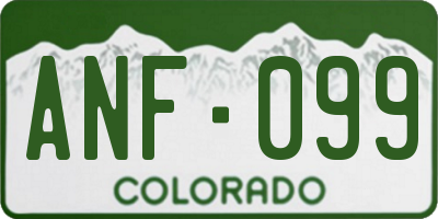 CO license plate ANF099