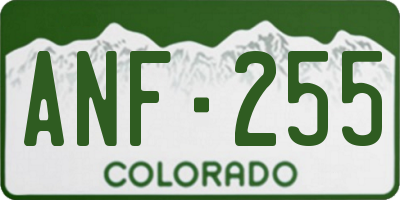 CO license plate ANF255
