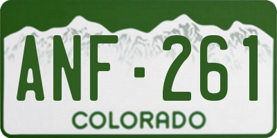 CO license plate ANF261