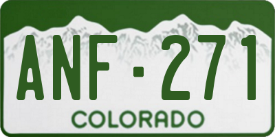 CO license plate ANF271